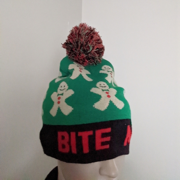 Accessories - Gingerbread Bite Me Christmas beanie hat